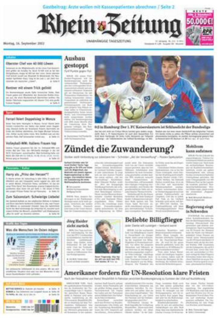 Rhein-Zeitung Kreis Neuwied vom Montag, 16.09.2002