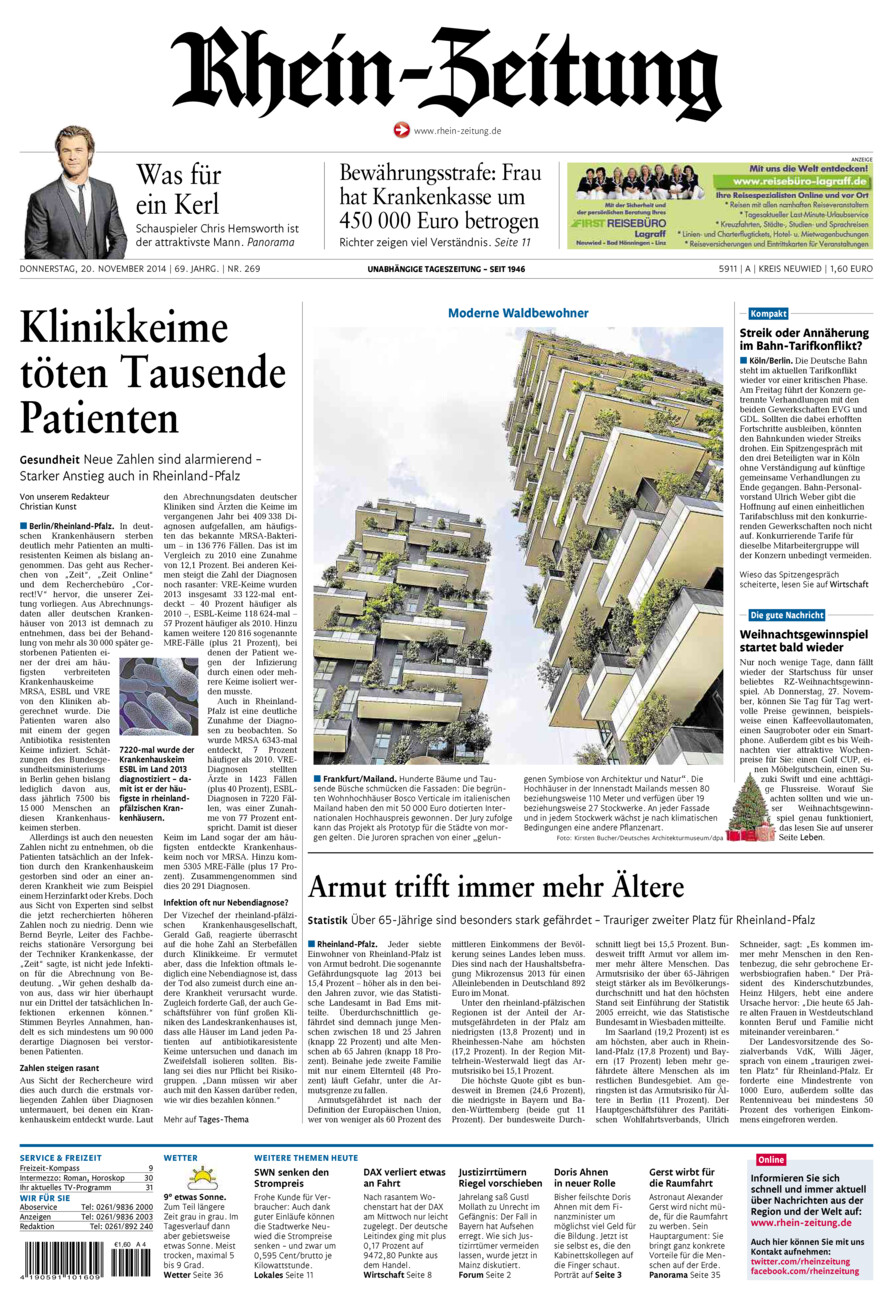 Rhein-Zeitung Kreis Neuwied vom Donnerstag, 20.11.2014