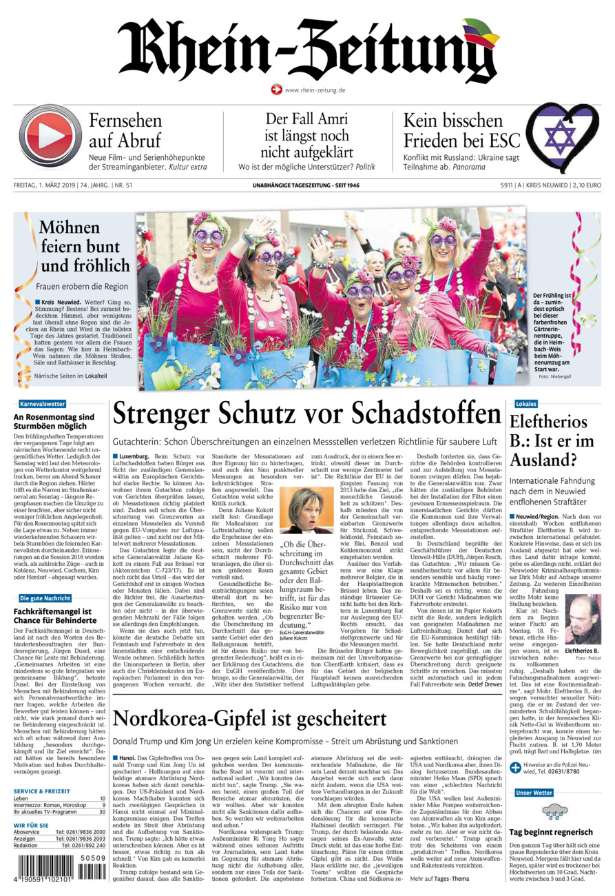 Rhein-Zeitung Kreis Neuwied vom Freitag, 01.03.2019