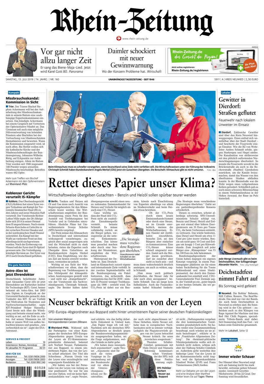 Rhein-Zeitung Kreis Neuwied vom Samstag, 13.07.2019
