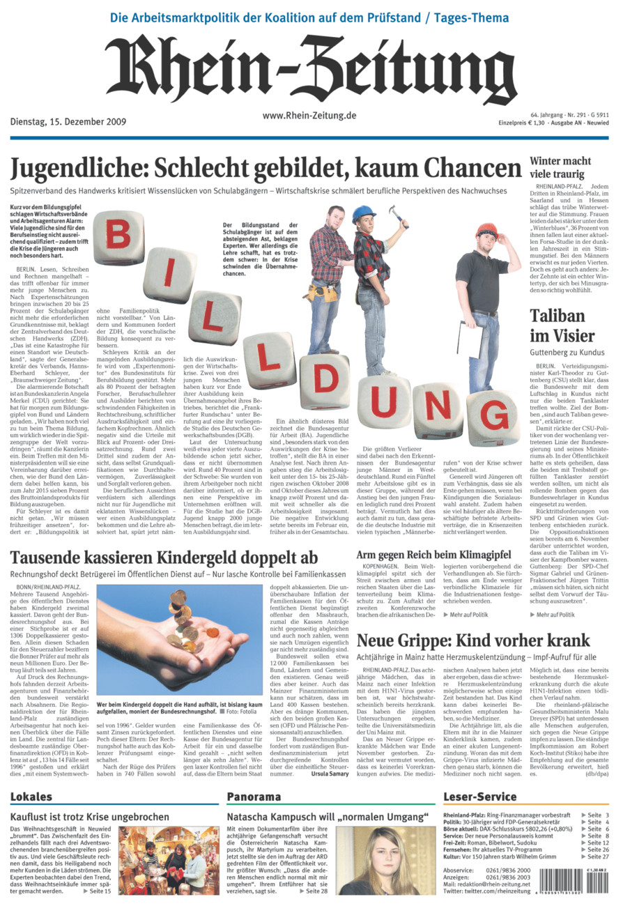 Rhein-Zeitung Kreis Neuwied vom Dienstag, 15.12.2009