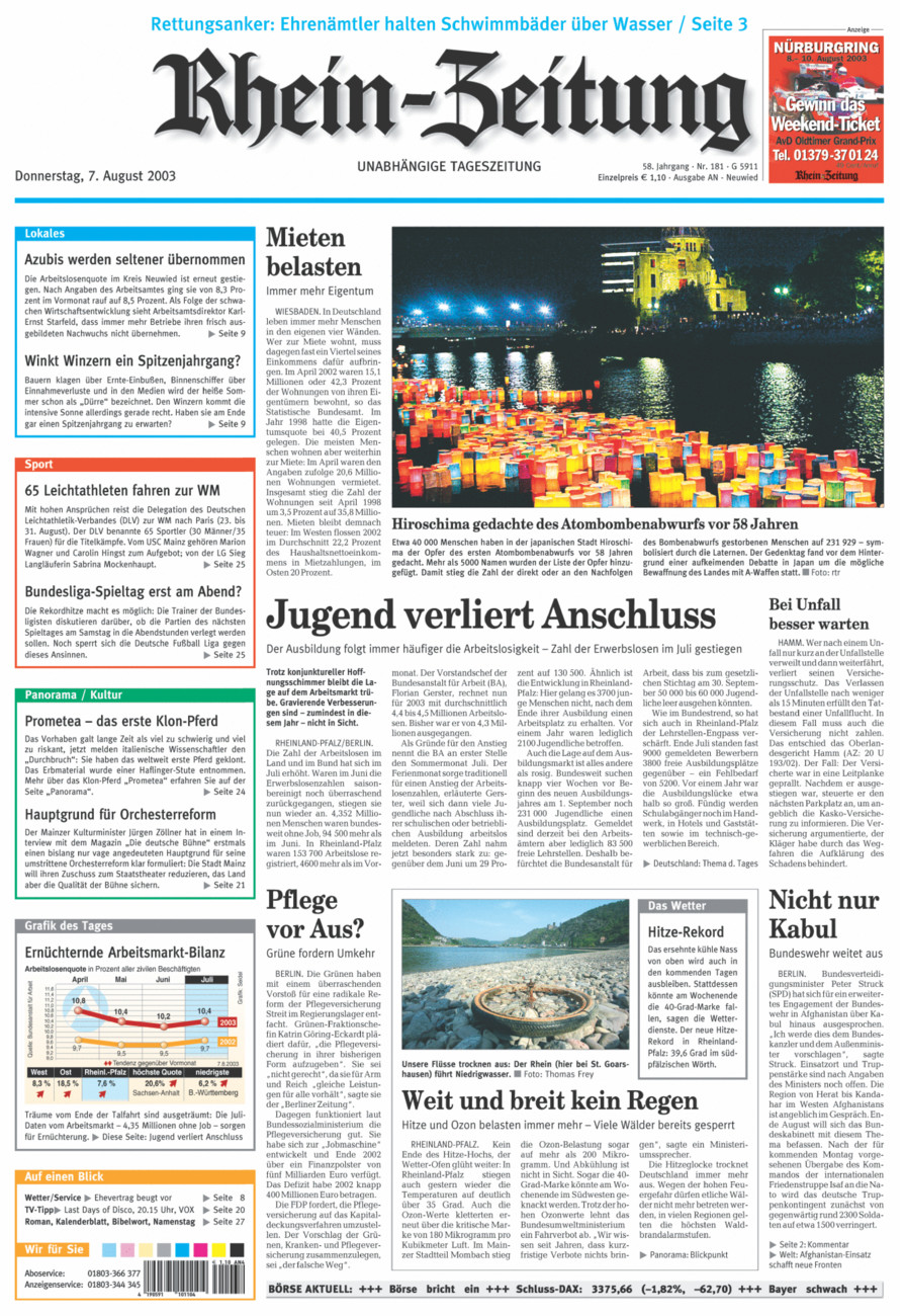 Rhein-Zeitung Kreis Neuwied vom Donnerstag, 07.08.2003