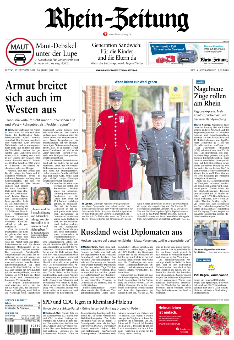 Rhein-Zeitung Kreis Neuwied vom Freitag, 13.12.2019