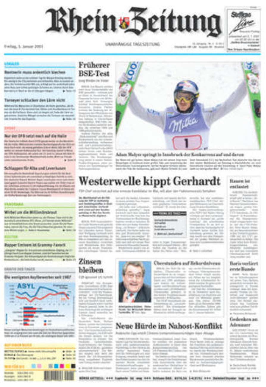 Rhein-Zeitung Kreis Neuwied vom Freitag, 05.01.2001
