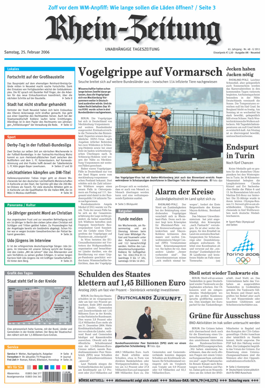 Rhein-Zeitung Kreis Neuwied vom Samstag, 25.02.2006