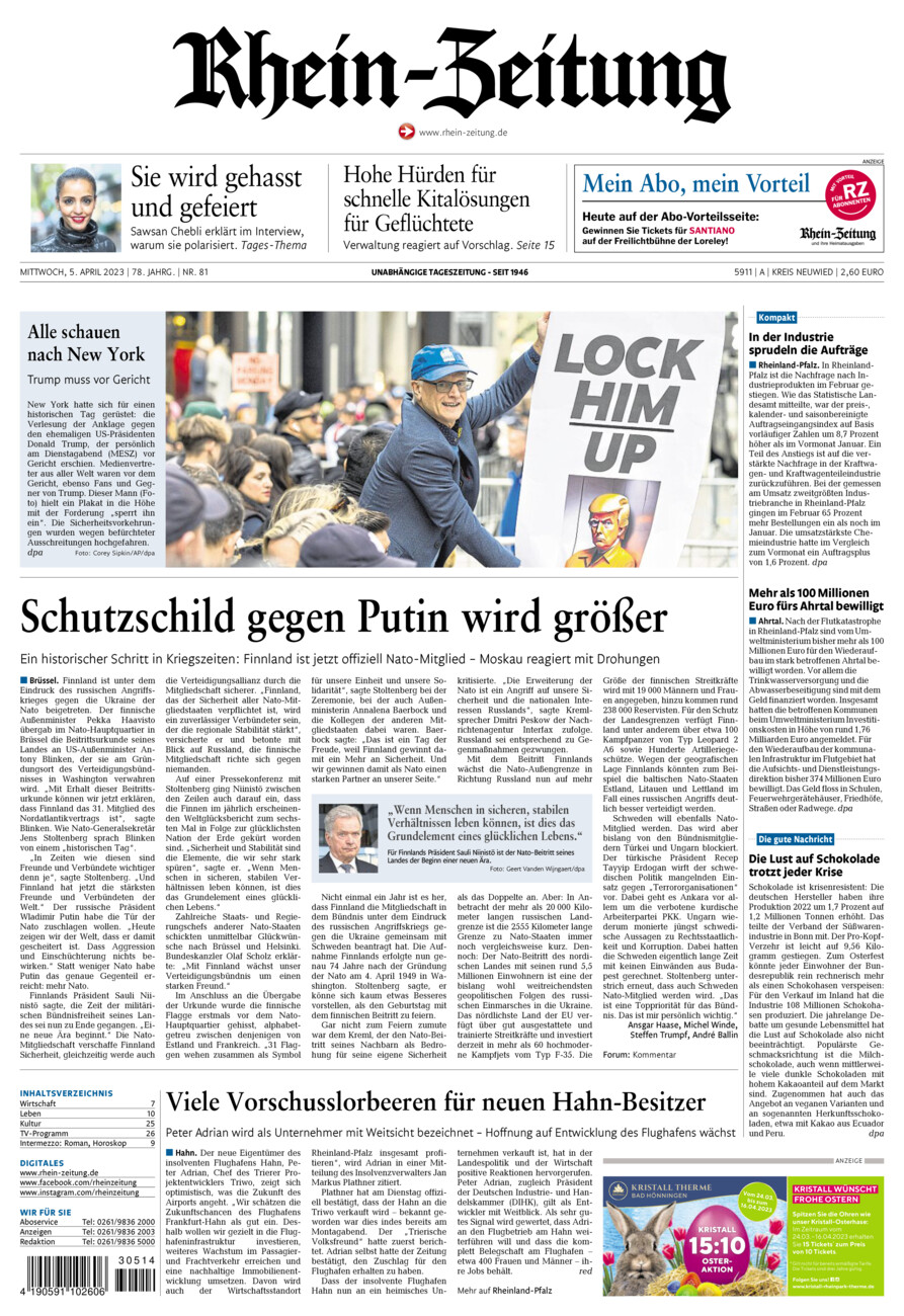 Rhein-Zeitung Kreis Neuwied vom Mittwoch, 05.04.2023