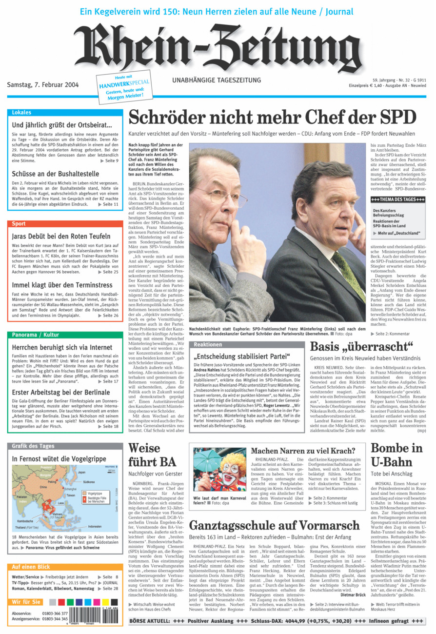 Rhein-Zeitung Kreis Neuwied vom Samstag, 07.02.2004