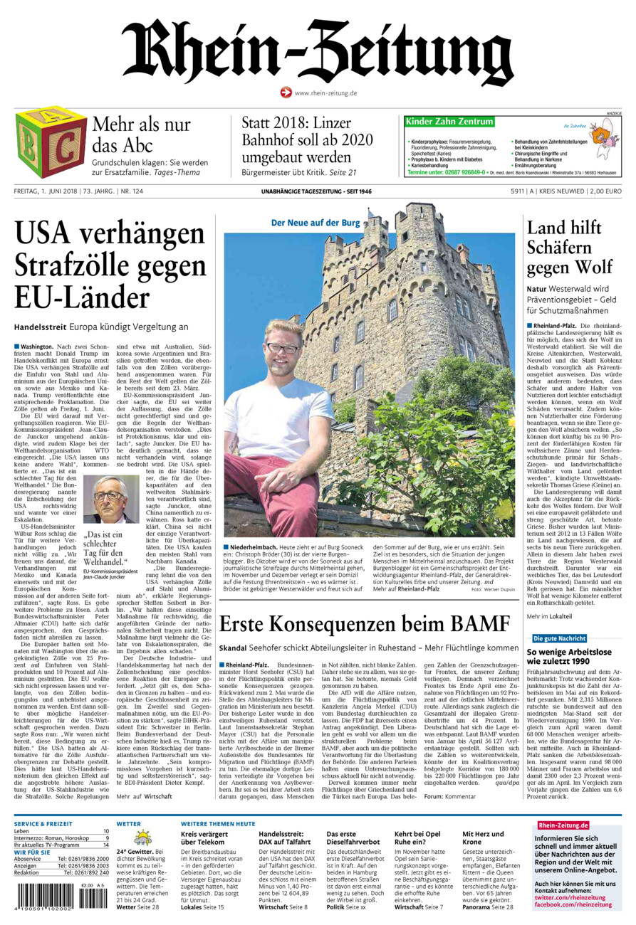 Rhein-Zeitung Kreis Neuwied vom Freitag, 01.06.2018