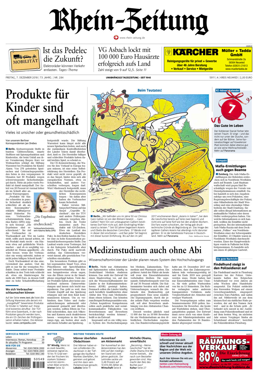 Rhein-Zeitung Kreis Neuwied vom Freitag, 07.12.2018