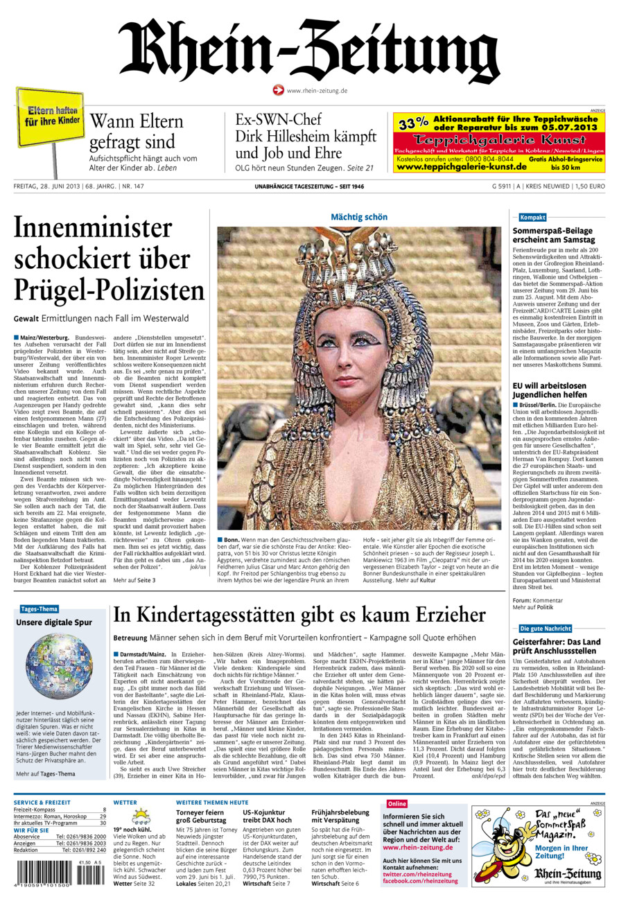 Rhein-Zeitung Kreis Neuwied vom Freitag, 28.06.2013