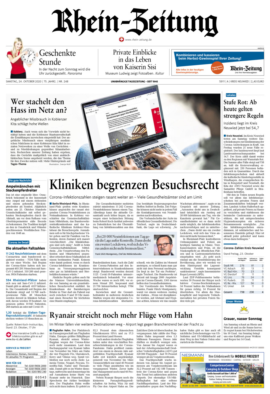 Rhein-Zeitung Kreis Neuwied vom Samstag, 24.10.2020