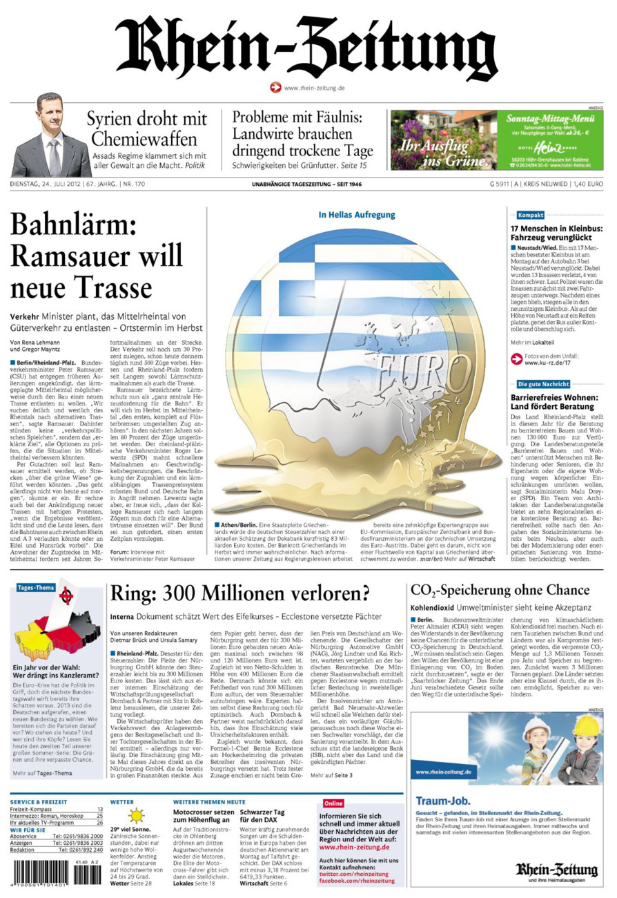 Rhein-Zeitung Kreis Neuwied vom Dienstag, 24.07.2012