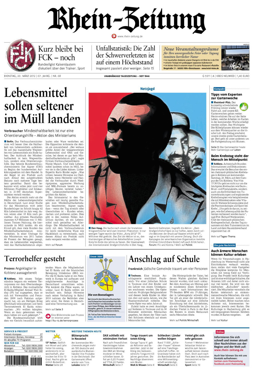 Rhein-Zeitung Kreis Neuwied vom Dienstag, 20.03.2012