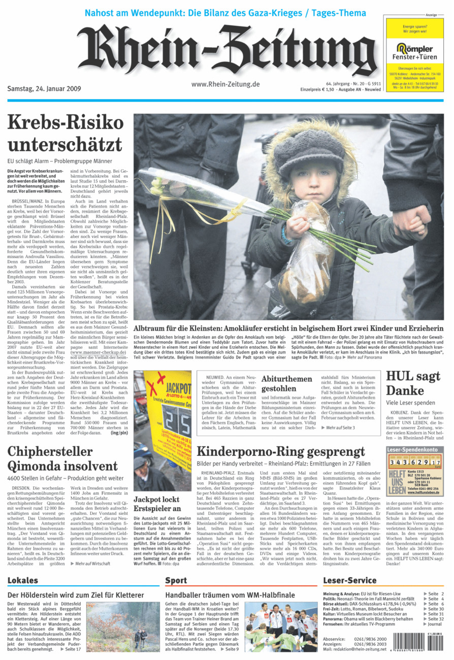 Rhein-Zeitung Kreis Neuwied vom Samstag, 24.01.2009