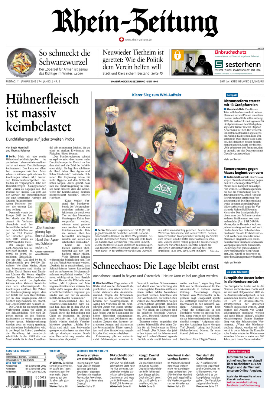 Rhein-Zeitung Kreis Neuwied vom Freitag, 11.01.2019