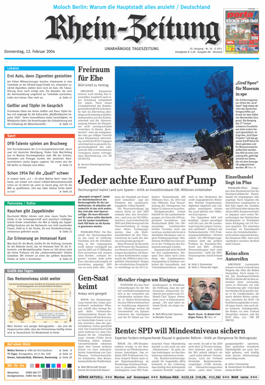 Rhein-Zeitung Kreis Neuwied vom Donnerstag, 12.02.2004