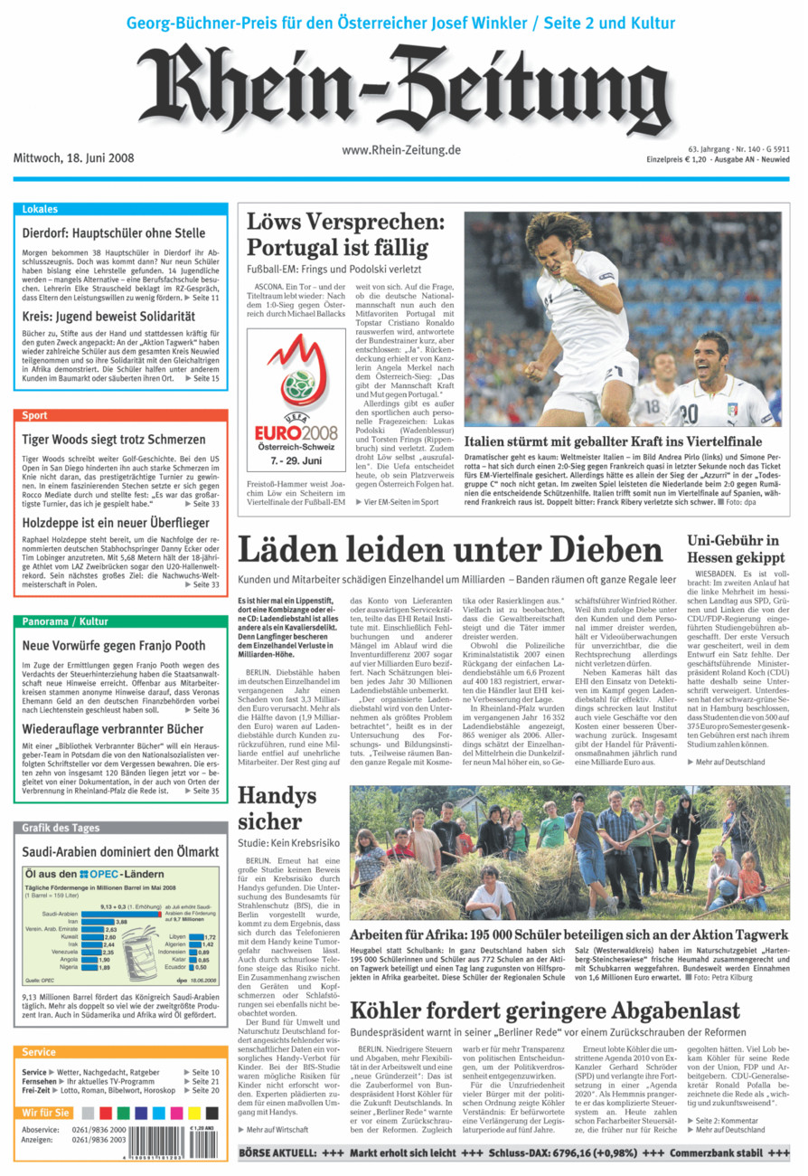 Rhein-Zeitung Kreis Neuwied vom Mittwoch, 18.06.2008