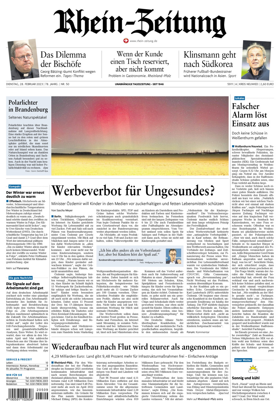 Rhein-Zeitung Kreis Neuwied vom Dienstag, 28.02.2023