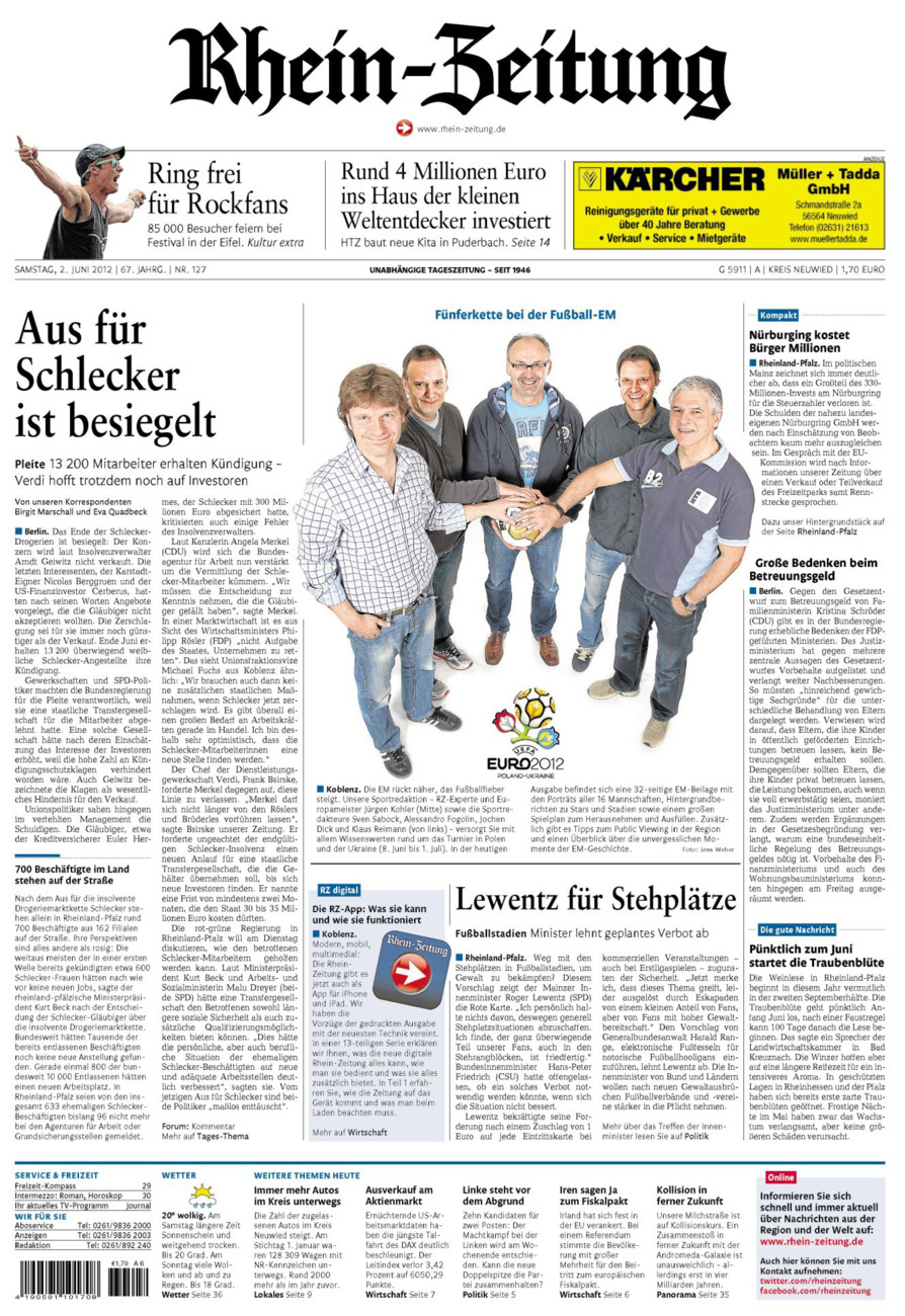 Rhein-Zeitung Kreis Neuwied vom Samstag, 02.06.2012