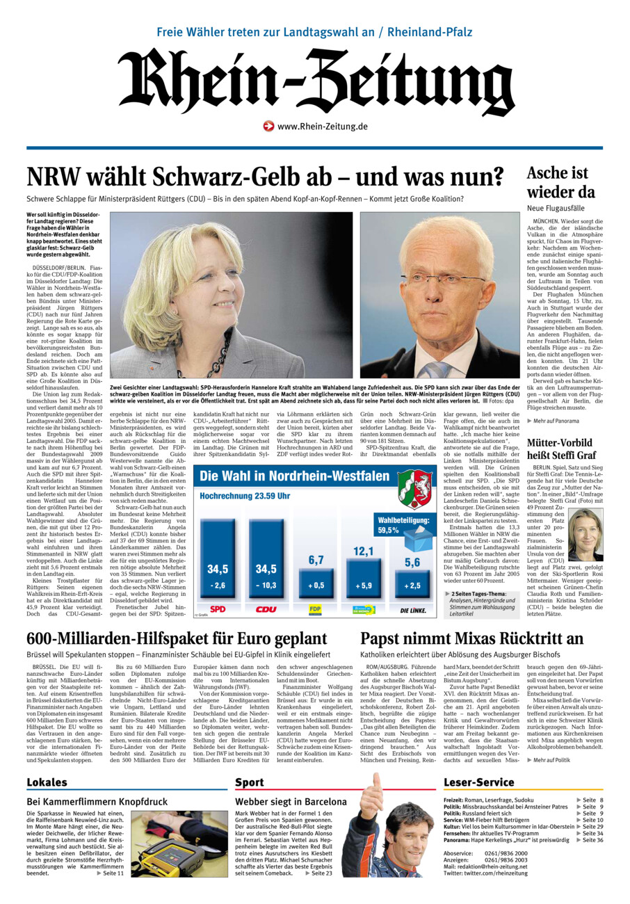 Rhein-Zeitung Kreis Neuwied vom Montag, 10.05.2010