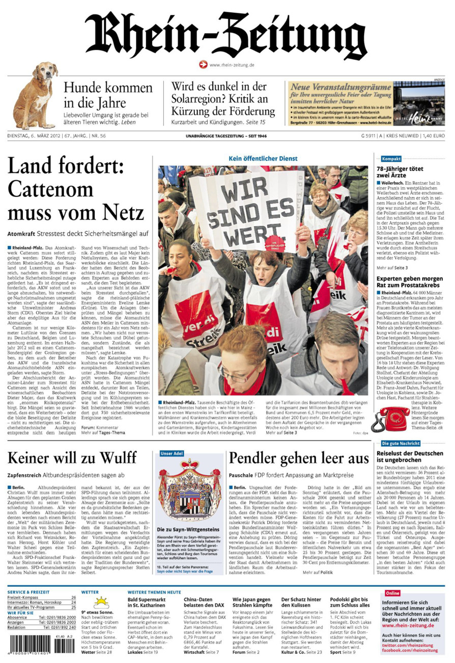 Rhein-Zeitung Kreis Neuwied vom Dienstag, 06.03.2012