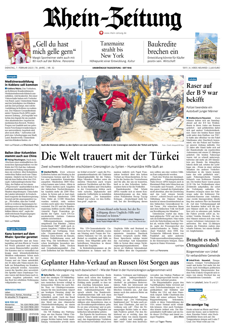 Rhein-Zeitung Kreis Neuwied vom Dienstag, 07.02.2023