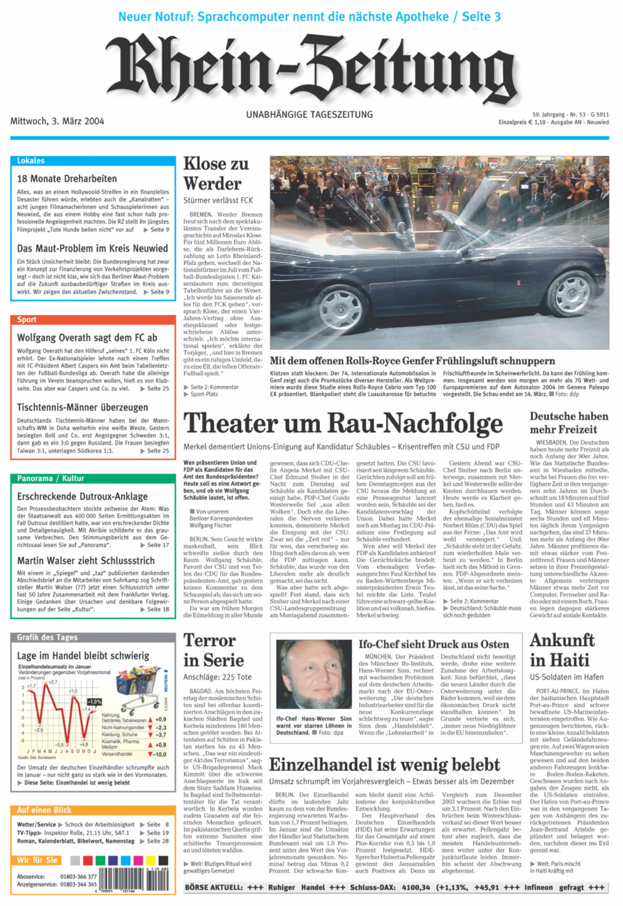 Rhein-Zeitung Kreis Neuwied vom Mittwoch, 03.03.2004