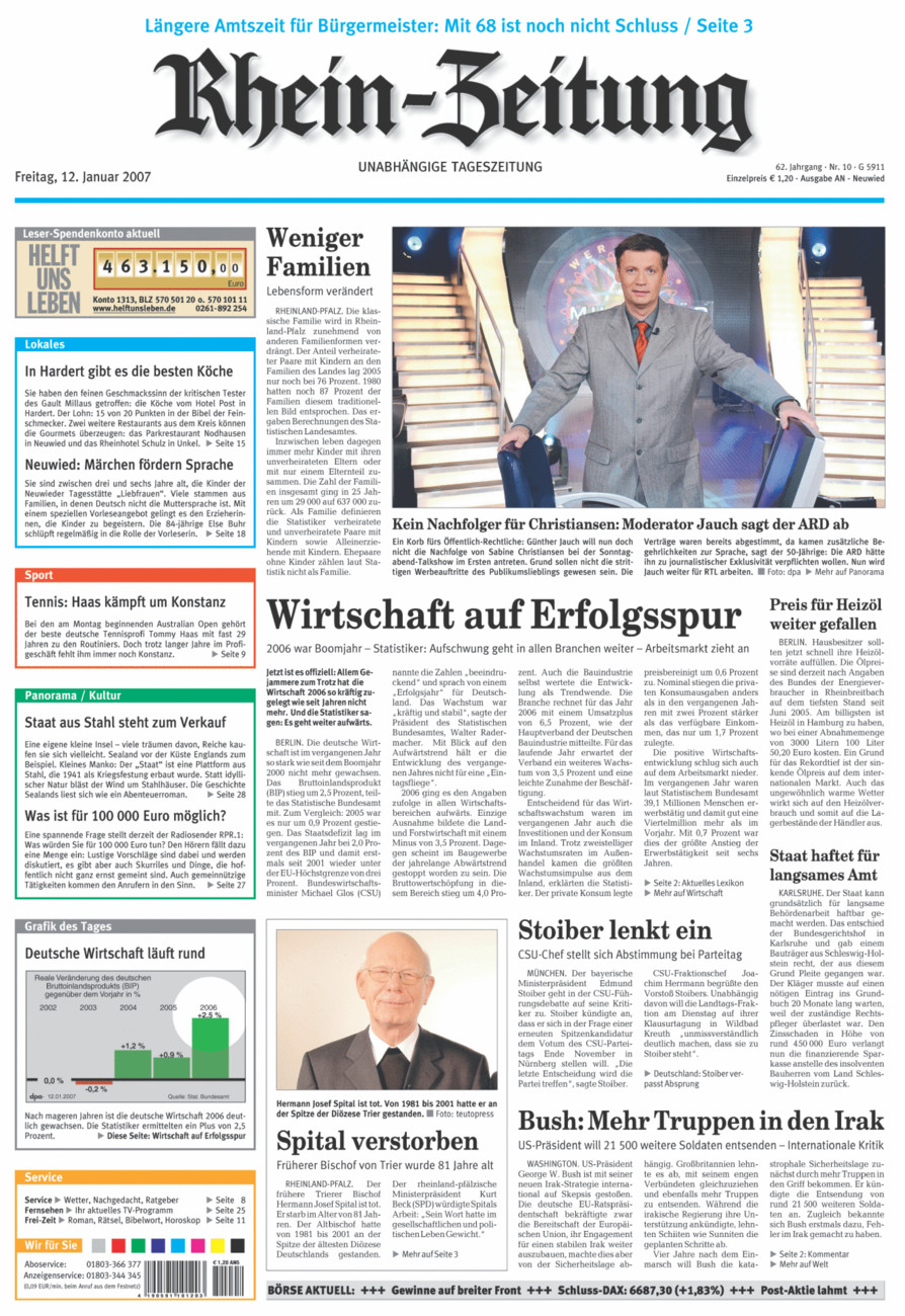 Rhein-Zeitung Kreis Neuwied vom Freitag, 12.01.2007