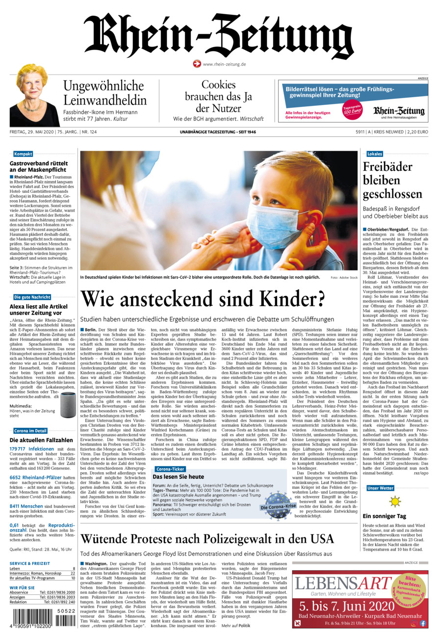 Rhein-Zeitung Kreis Neuwied vom Freitag, 29.05.2020