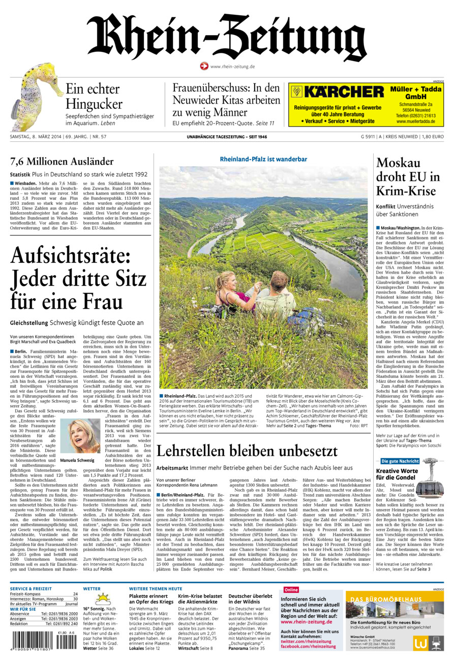 Rhein-Zeitung Kreis Neuwied vom Samstag, 08.03.2014