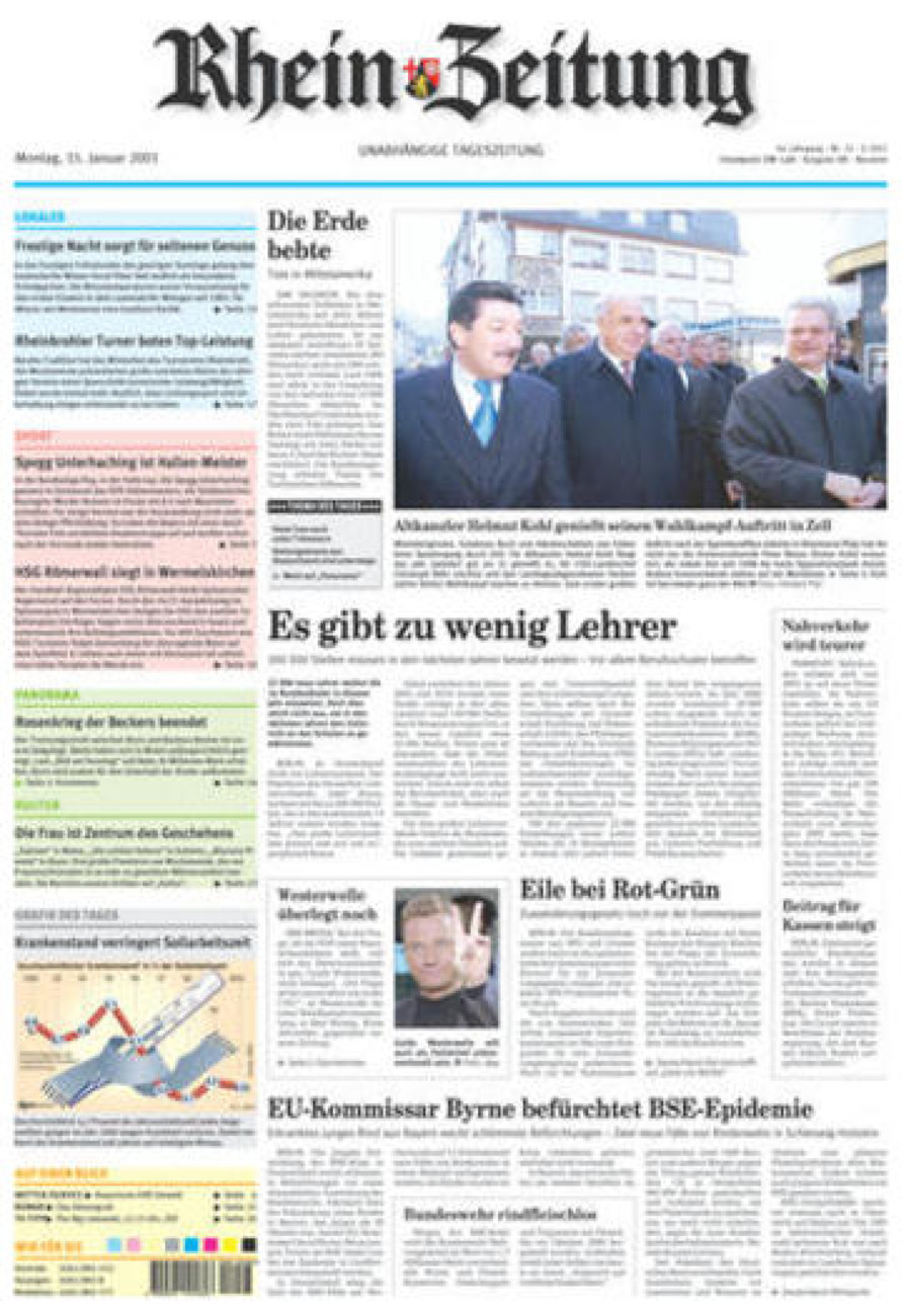 Rhein-Zeitung Kreis Neuwied vom Montag, 15.01.2001