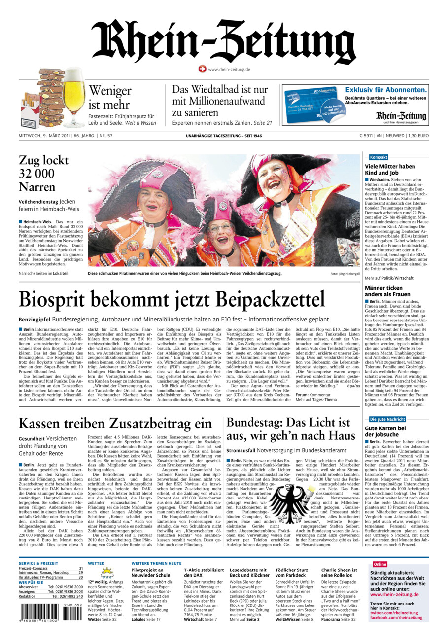 Rhein-Zeitung Kreis Neuwied vom Mittwoch, 09.03.2011