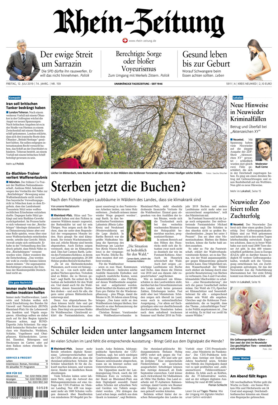 Rhein-Zeitung Kreis Neuwied vom Freitag, 12.07.2019