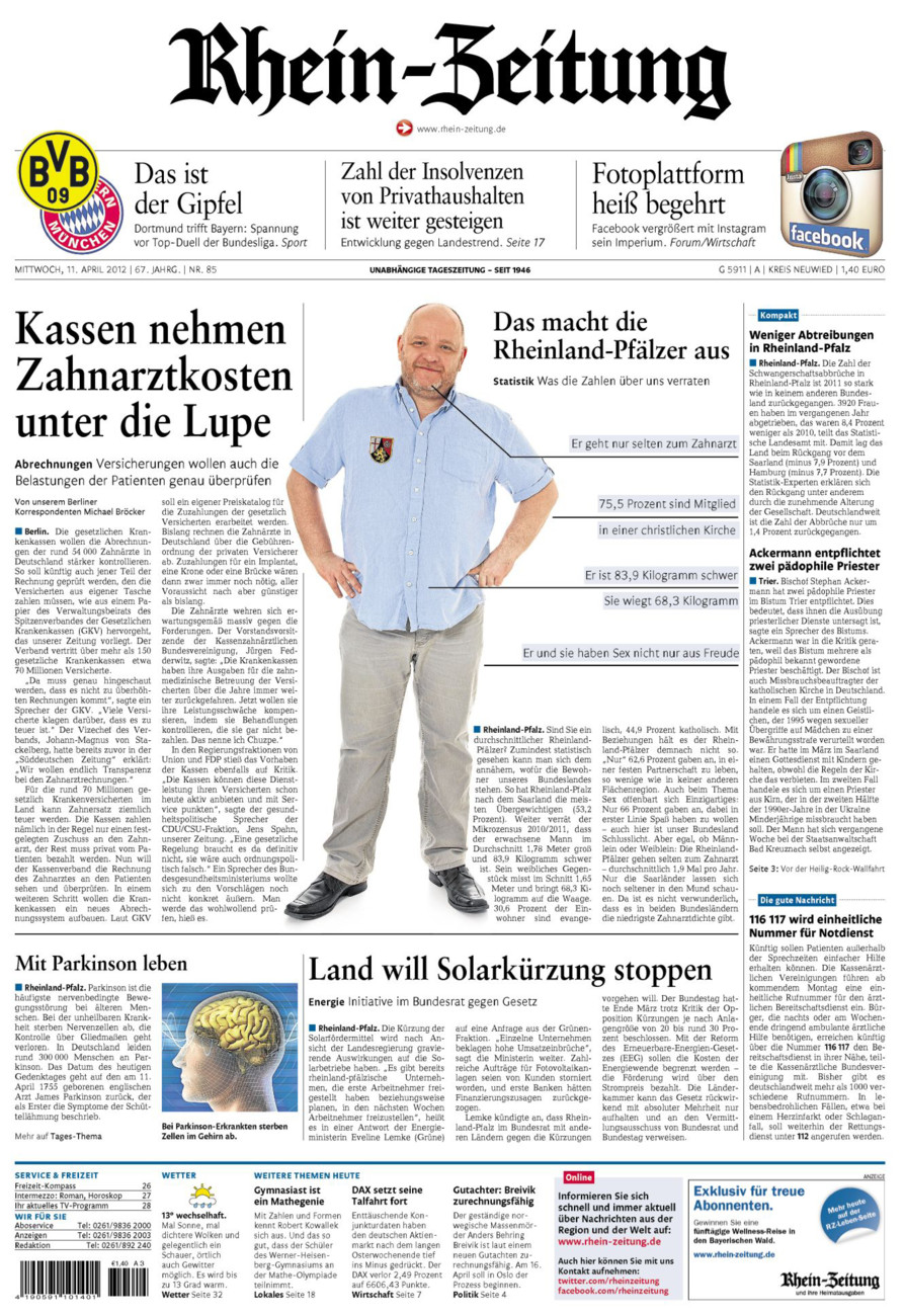 Rhein-Zeitung Kreis Neuwied vom Mittwoch, 11.04.2012