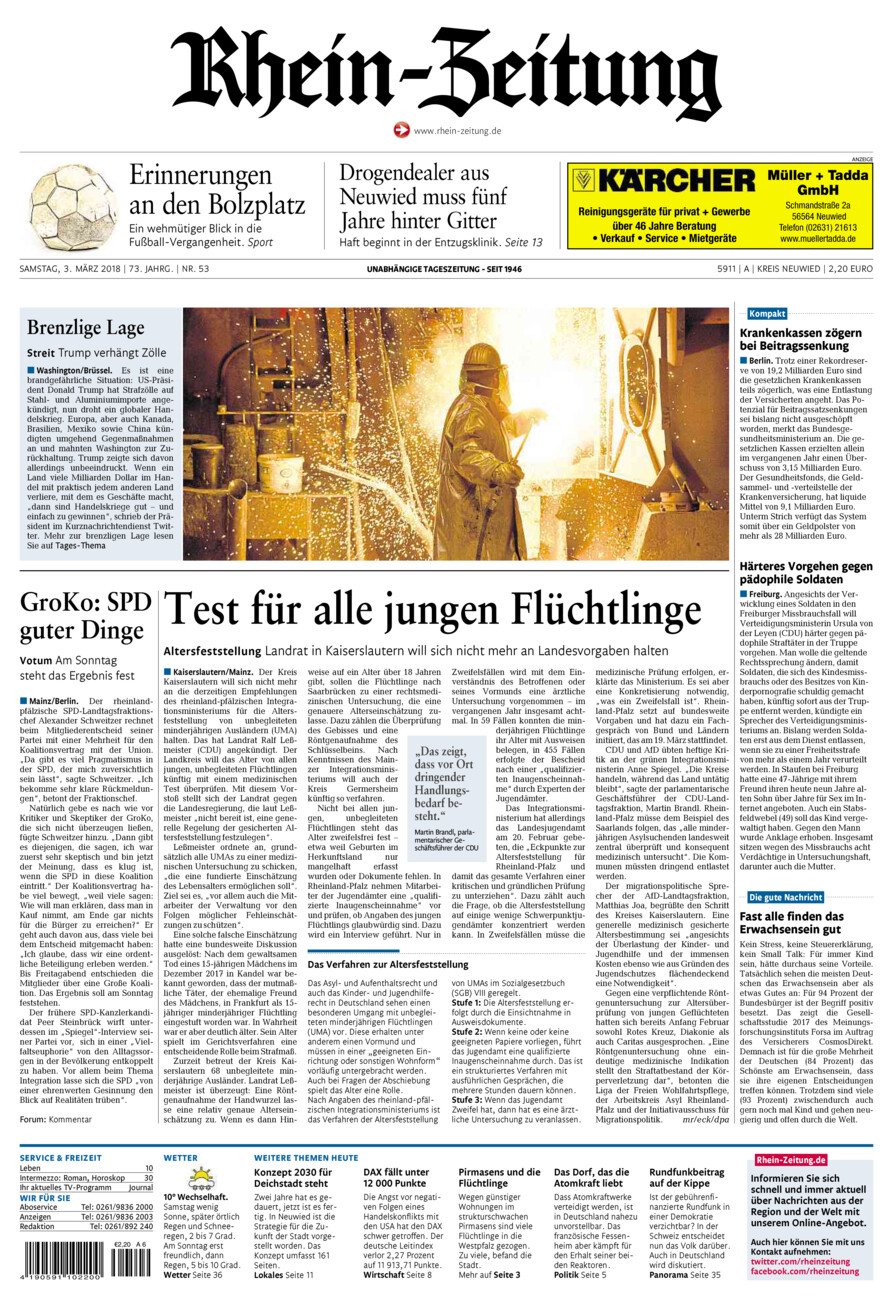 Rhein-Zeitung Kreis Neuwied vom Samstag, 03.03.2018