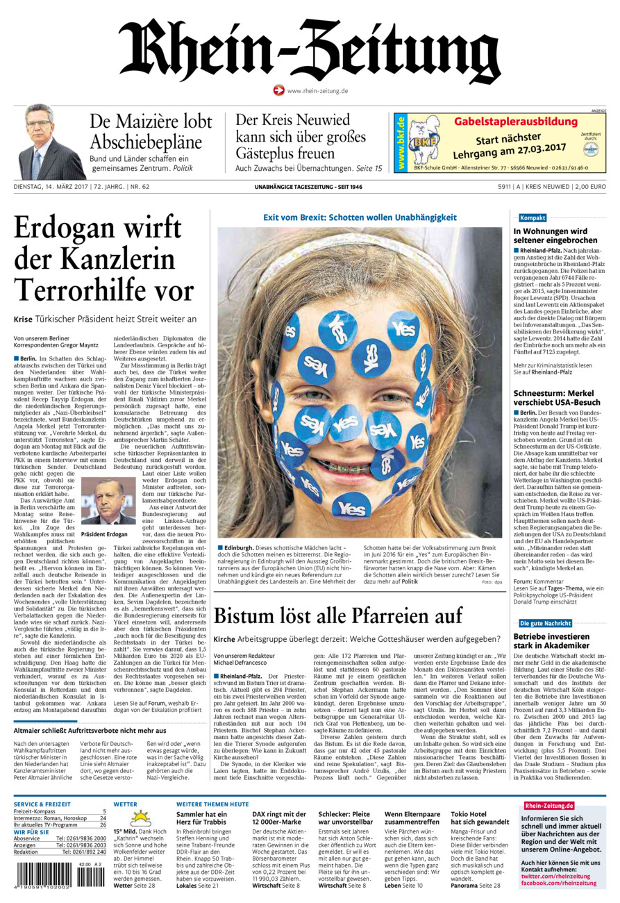Rhein-Zeitung Kreis Neuwied vom Dienstag, 14.03.2017