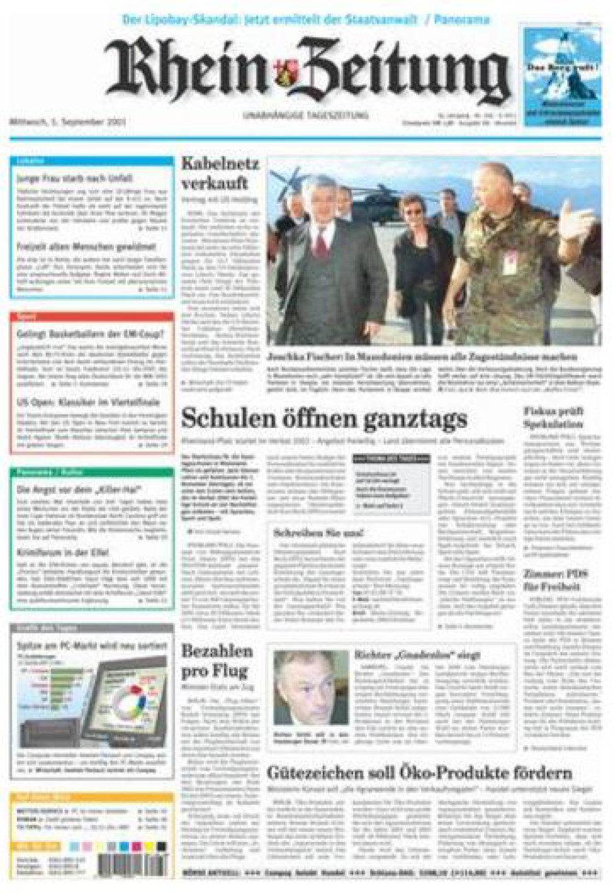 Rhein-Zeitung Kreis Neuwied vom Mittwoch, 05.09.2001