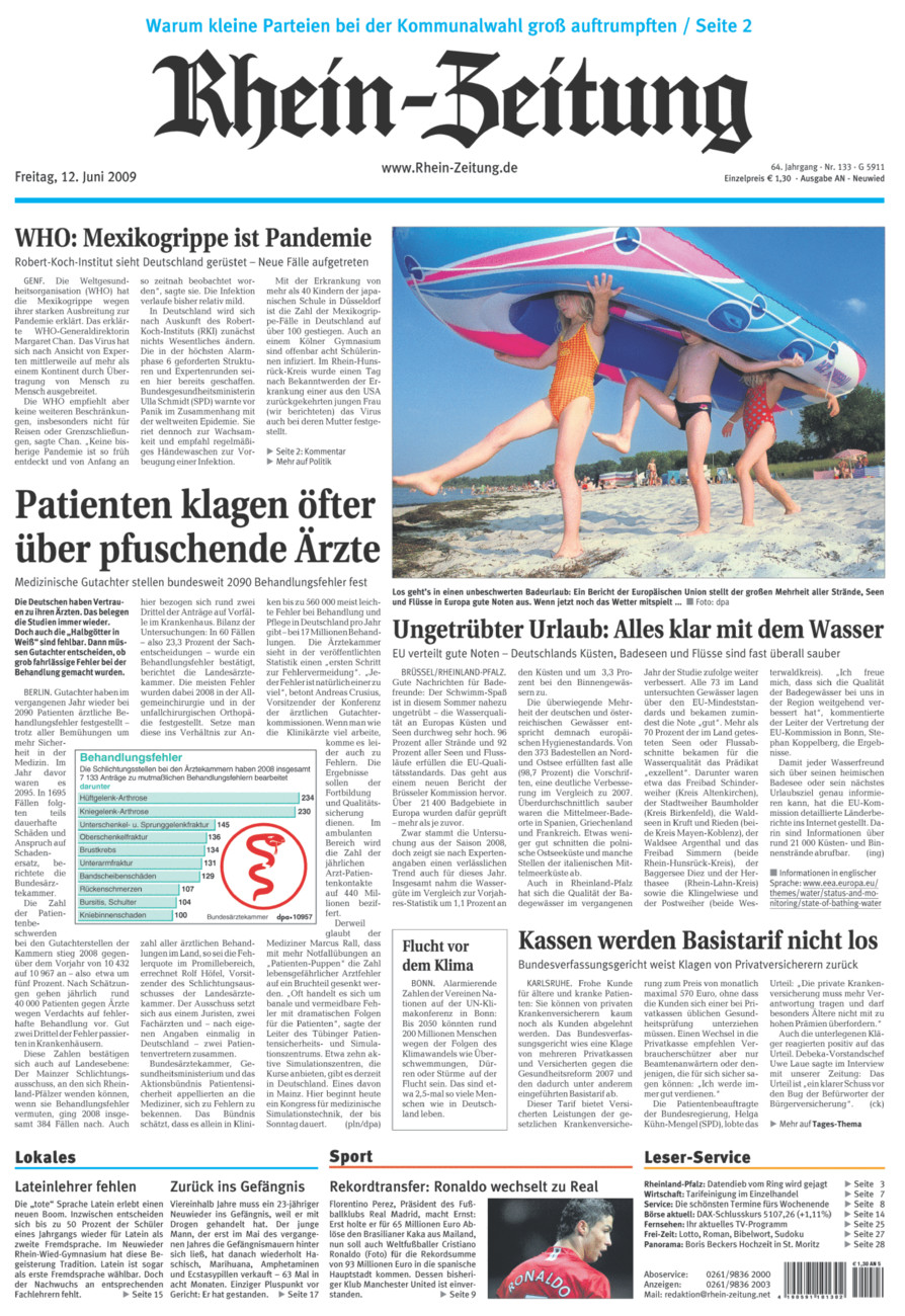 Rhein-Zeitung Kreis Neuwied vom Freitag, 12.06.2009