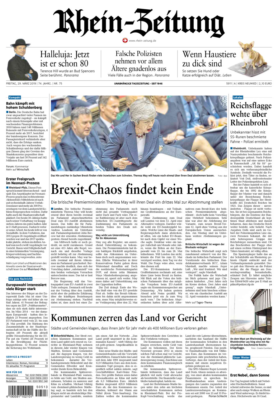 Rhein-Zeitung Kreis Neuwied vom Freitag, 29.03.2019