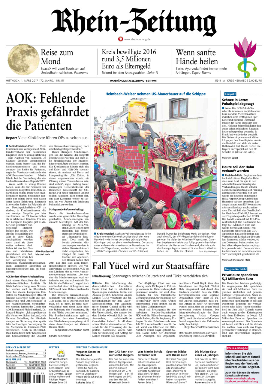 Rhein-Zeitung Kreis Neuwied vom Mittwoch, 01.03.2017