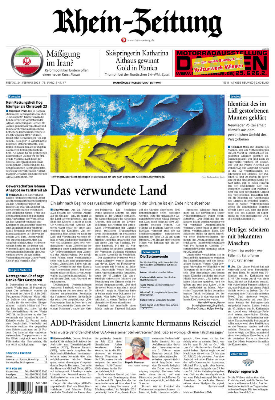 Rhein-Zeitung Kreis Neuwied vom Freitag, 24.02.2023