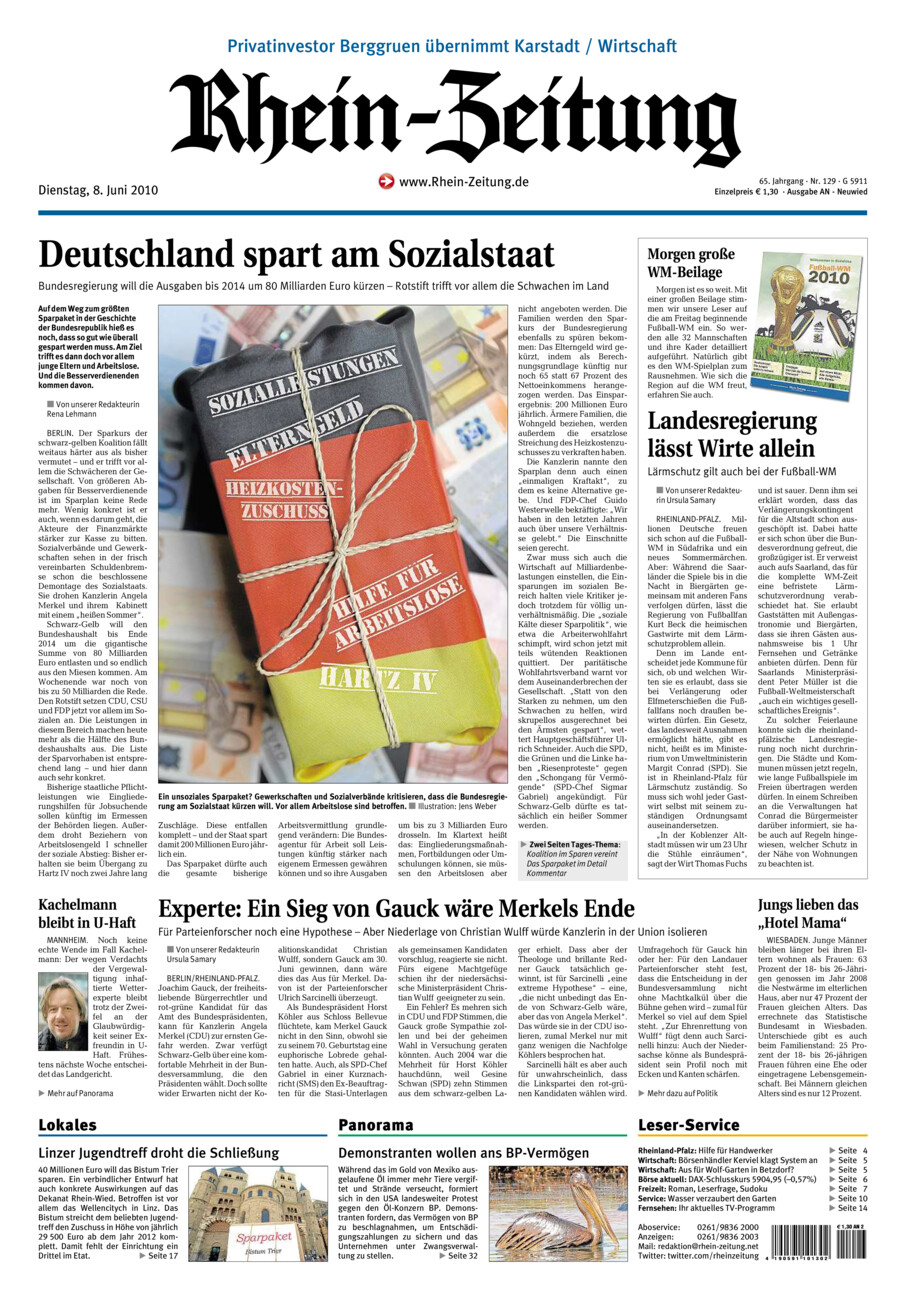 Rhein-Zeitung Kreis Neuwied vom Dienstag, 08.06.2010