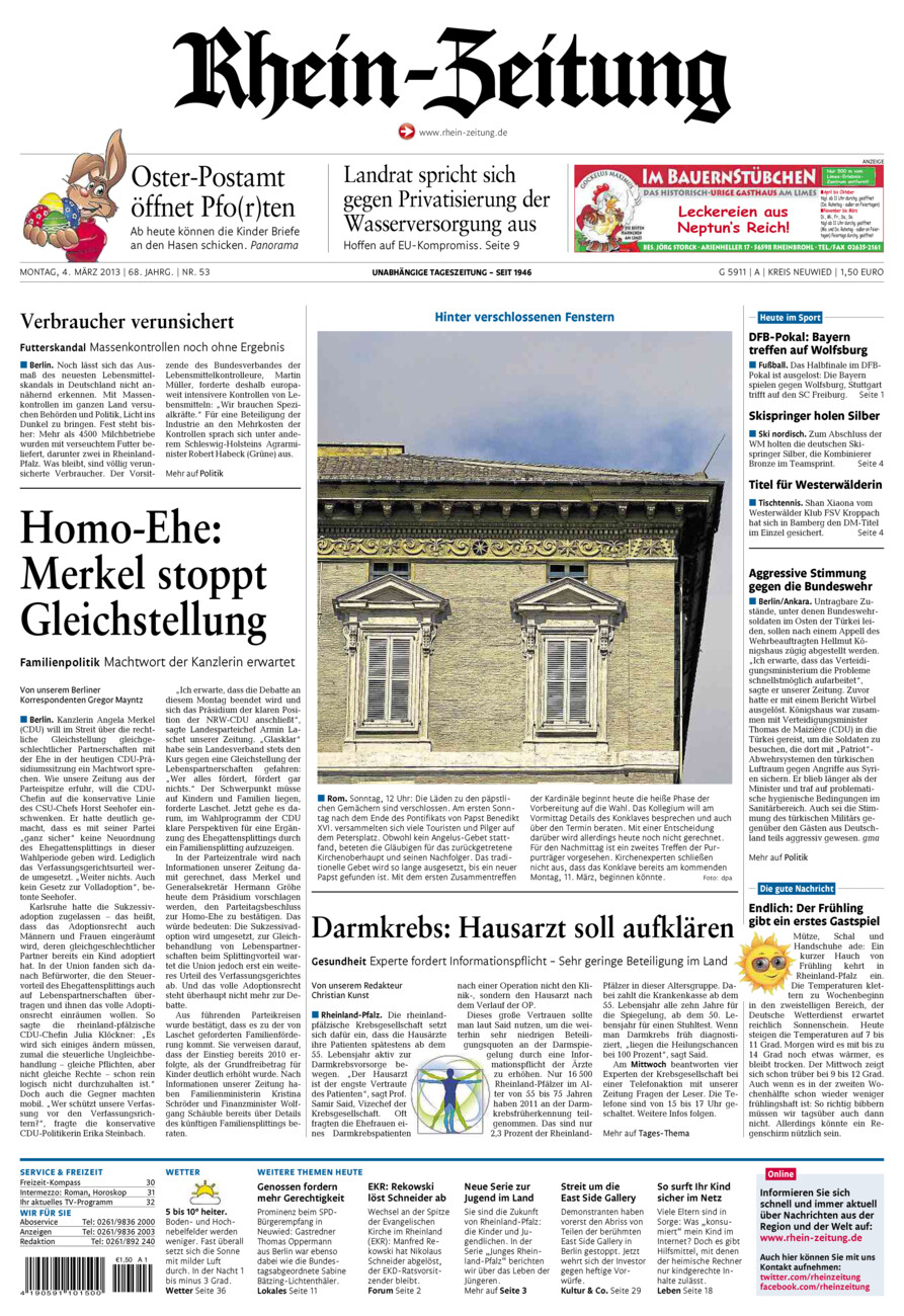 Rhein-Zeitung Kreis Neuwied vom Montag, 04.03.2013