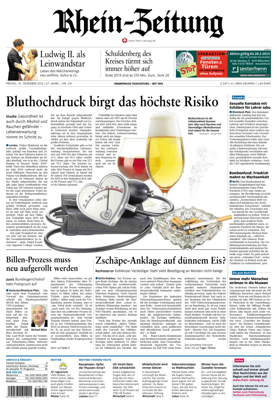 Rhein-Zeitung Kreis Neuwied vom Freitag, 14.12.2012