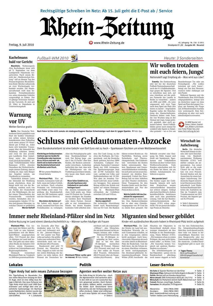 Rhein-Zeitung Kreis Neuwied vom Freitag, 09.07.2010