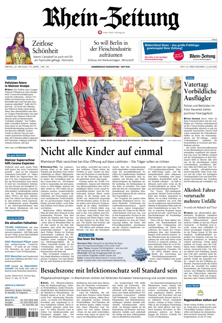 Rhein-Zeitung Kreis Neuwied vom Freitag, 22.05.2020