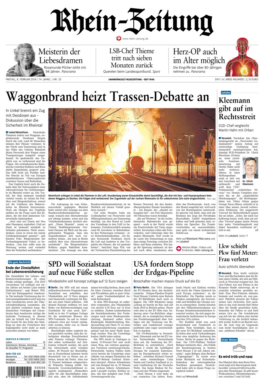 Rhein-Zeitung Kreis Neuwied vom Freitag, 08.02.2019