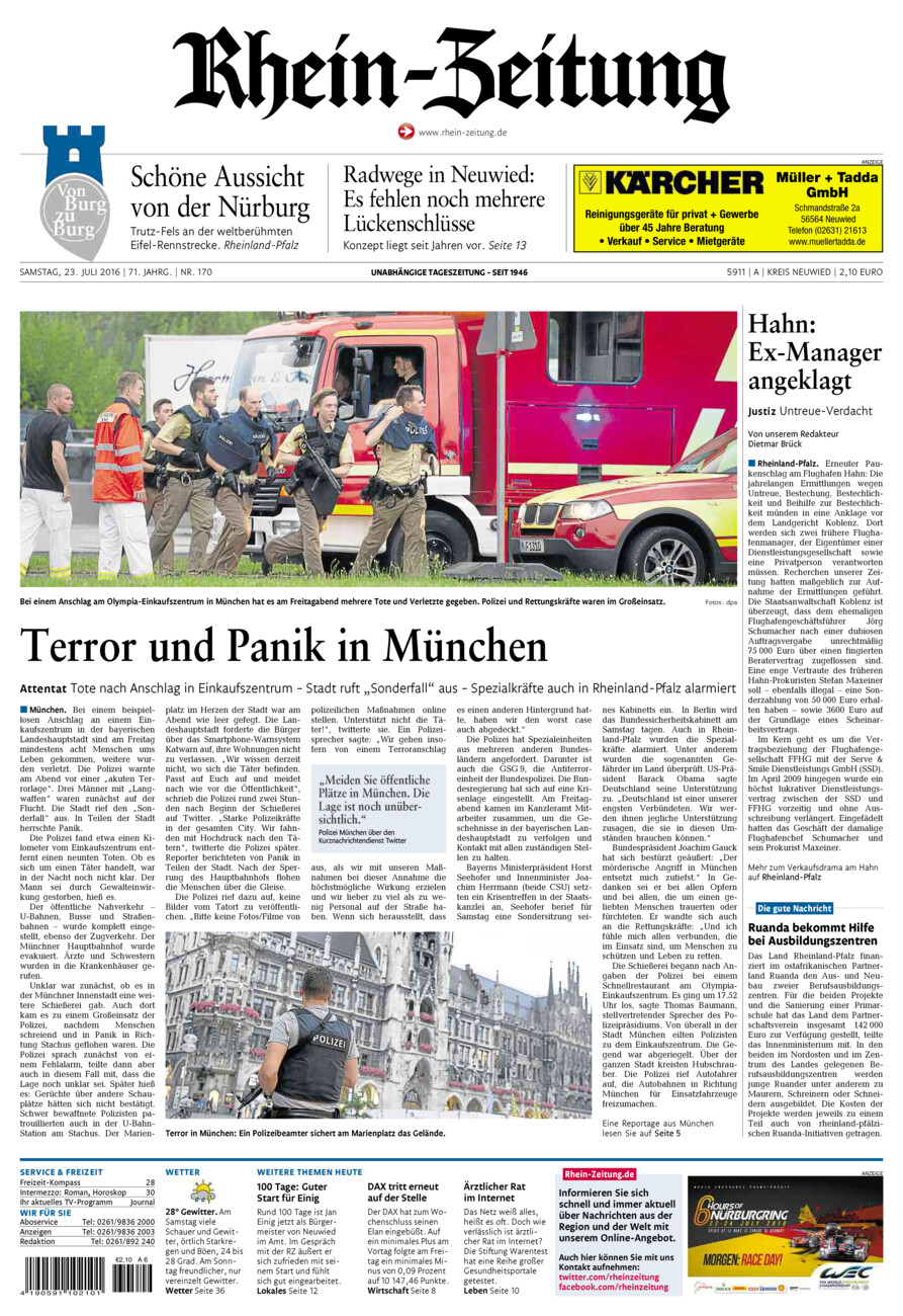 Rhein-Zeitung Kreis Neuwied vom Samstag, 23.07.2016