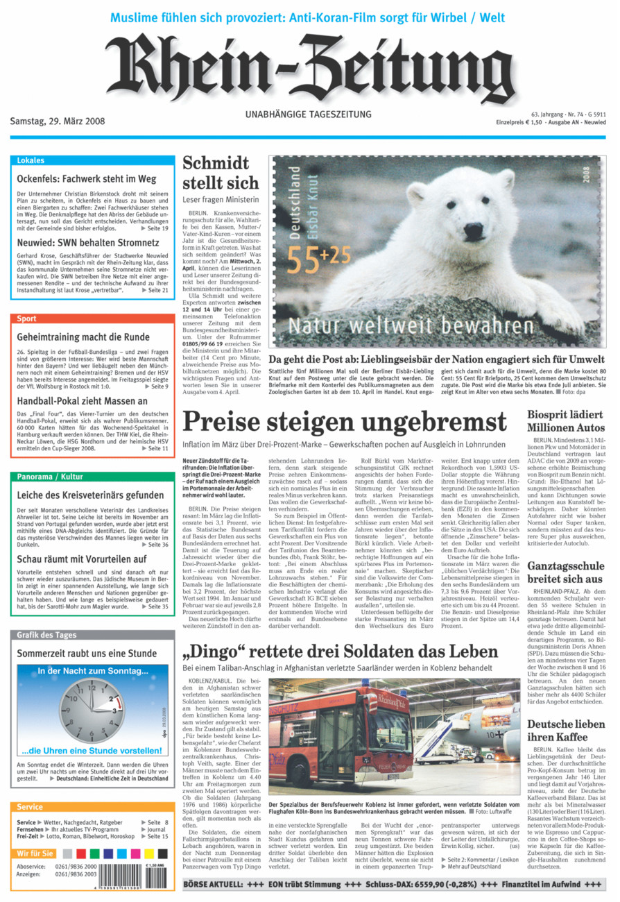 Rhein-Zeitung Kreis Neuwied vom Samstag, 29.03.2008