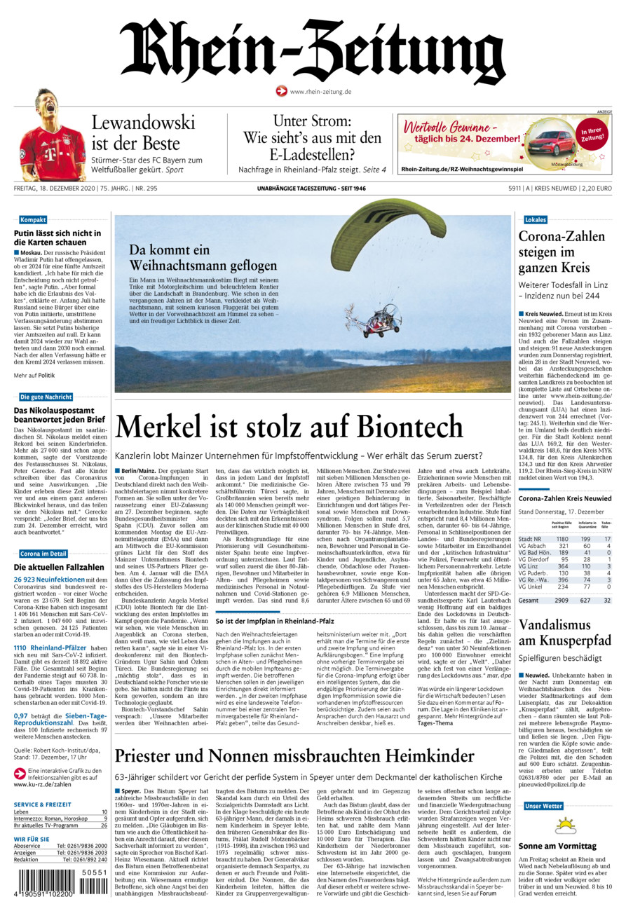 Rhein-Zeitung Kreis Neuwied vom Freitag, 18.12.2020